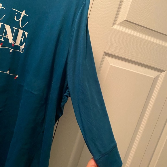 Catherines Teal 'Let it Shine' Christmas shirt 2X - Picture 4 of 8